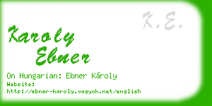 karoly ebner business card